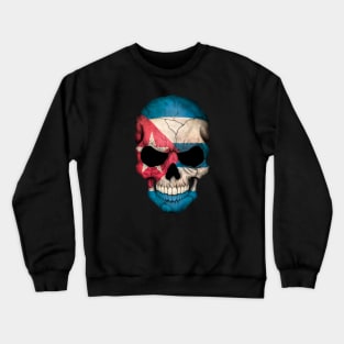 Cuban Flag Skull Crewneck Sweatshirt